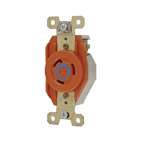 Receptáculo Sencillo de Media Vuelta/ 20 A 250 V CA / 2 Polos 3 Hilos / Nema L6-20R.