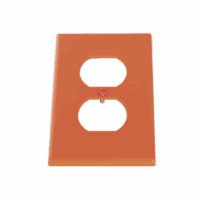 HUBP80R-p.png Tapa para Contacto Dúplex Color naranja.
