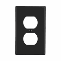 HUBP8BK-p.png Tapa para Contacto Dúplex Color Negro.