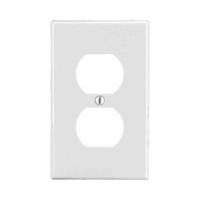 HUBP8W-p.png Tapa para Contacto Dúplex Color Blanco.