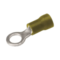 HUBTP1010-p.png Zapata Terminal de Ojillo para Tornillo 3/16 in (5 mm) calibre 12-10 AWG con aislamiento de vinilo.