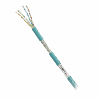 ISFCH5C04ATLXG-p.png Bobina de Cable Blindado SF/UTP Categoría 5e de 4 pares, Uso Industrial con Resistencia al Aceite y Rayos UV, Multifilar 24/7 (Flexible), Color Azul Cerceta, Bobina de 305m