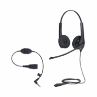 KIT, Diadema con cancelación de ruido, con accesorio para conexiones 3.5mm Incluye modelos BIZ-1500-DUO-QD y MOBILE-QD-35MM-S﻿