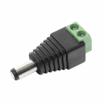 JR52-p.png Adaptador Macho Tipo Jack de 3.5 mm Polarizado de 12 Vcc / Terminales Tipo Tornillo / Polarizado (+/-) / Ideal para Cámaras de Video Vigilancia.