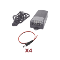 K1PS12DC4C-p.png Kit con fuente EPCOM con salida de 12 Vcc a 5 Amper con 4 salidas / Incluye conectores