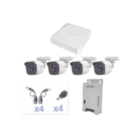 KESTXLT4BW-p.png KIT TurboHD 1080 Lite / DVR 4 Canales / 4 Cámaras Bala (exterior 2.8 mm) / Transceptores / Conectores / Fuente de Poder Profesional