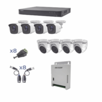 KEVTX8T4BW_4EW-p.png KIT TurboHD 1080p / DVR 8 Canales / 4 Cámaras Bala (exterior 2.8 mm) / 4 Cámaras Eyeball (exterior 2.8 mm) / Transceptores / Conectores / Fuente de Poder Profesional hasta 15 Vcc para Largas Distancias