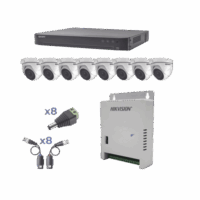 KEVTX8T8EW-p.png KIT TurboHD 1080p / DVR 8 Canales / 8 Cámaras Eyeball (exterior 2.8 mm) / Transceptores / Conectores / Fuente de Poder Profesional hasta 15 Vcc para Larga Distancia