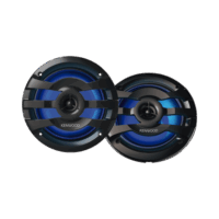 Par de altavoces fabricados en grado marinos en rejilla color negro de 6.5" con iluminación led,  potencia máxima de 260 W