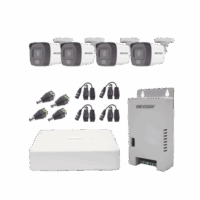 KH1080P4BSFH-p.png Kit TURBOHD 1080p / DVR 4 Canales / 4 Cámaras con Micrófono Integrado y 101° Visión / Luz Blanca + IR Visión Nocturna / Transceptores / Conectores / Fuente de Poder Profesional Compacta Modelo:KH1080P4BSFH