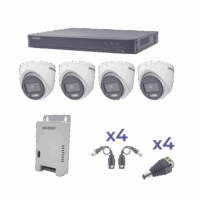 KH1080P4EC-p.png kit colorvu turbohd 1080p / dvr 4 canales / 4 cámaras eyeball (exterior) lente 2.8mm / fuente de poder profesional / transceptores de video y accesorios de corriente KH1080P4EC