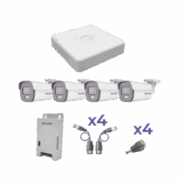 KH1080PL4BC-p.png kit colorvu turbohd 1080p lite / dvr 4 canales / 4 cámaras bala (exterior 2.8 mm) / transceptores / conectores / fuente de poder profesional KH1080PL4BC
