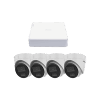 KIPCV2M_4T-p.png kit ip 1080p (2 megapixel) / nvr de 4 canales con 4 puertos poe / 4 cámaras ip turret con micrófono integrado / colorvu y acusense lite KIPCV2M/4T