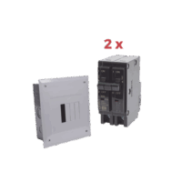 KITC2Q420E-p.png Kit Centro de Carga 4P para empotrar con 2 Interruptores Térmicos de 2 Polos, 20Amp 120/240Vca 10kA.