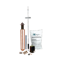 Kit de Pararrayo para Torre o Poste tipo Dipolo Corona con Electrodo y Accesorios de instalación.