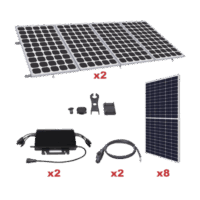 KITHMS4K550SP-p.png Kit Solar para Interconexión de 4.4KW de Potencia Pico 220Vcc con Microinversor y 8 Módulos de 550 W (Incluye Montaje )