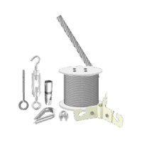 KITRET6M-p.png Kit de Sujeción de Mástil de 6 Metros a Piso de Concreto.