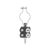 KIT de Dos Sujetadores de plastico para cuatro cables de 6 a 8 mm con todo y hardware de instalación en tubos de 1 1/4 in