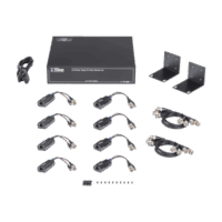 KITTT8PVTURBOX-p.png Kit de TRANSCEPTOR ACTIVO DE 8 CANALES / VIDEO+PODER en un solo Cable UTP / 150 metros en 4K, 200 metros en 5 MP/ Envía 36 Vcc y Recibe 12 Vcc / TODO INCLUIDO PARA RACK / Compatible con cámaras HD-TVI/CVI/AHD/CVBS / INSTALACIÓN LIMPIA