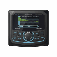 Estéreo marino sumergible IP66, con pantalla de 2.7 pulgadas, conexión Bluetooth, iluminación multicolor variable, con entrada USB