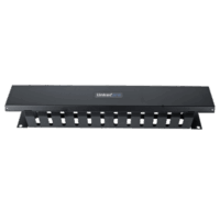 LPCM042U-p.png Organizador de Cables Horizontal de 2U para Rack de 19" con Cubierta Metálica