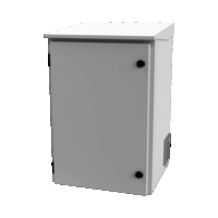 LPFORTE16UR3-p.png Gabinete de Exterior con Rack de 19" de 16U con Ventiladores y Termostato (Montaje a poste o torre se vende por separado).