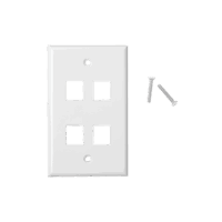 LPFP19-p.png Placa de pared de 4 puertos, Keystone, Color Blanco