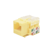 LPKJ601YE-p.png Módulo Jack Keystone Cat6 con terminación 110 (Punchdown) para faceplate - Color Amarillo