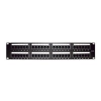 LPPP508det.jpg Panel de parcheo de impacto (110) UTP de 48 puertos Cat5e 19in, 2U con barra para organizar cable