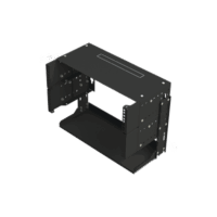 LPREP1205CH-p.png Rack Abierto de montaje en Pared, de 19in, 5 Unidades de rack, Profundidad Ajustable (8" a 12") con Charola de Uso Múltiple.