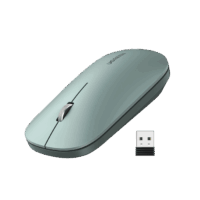 MOUSE-UGREEN.png Mouse inalámbrico 2.4 GHz | Ultra Delgado y Silencioso | DPI 1000/1600/2000/4000 (Ajustable) | Alcance 10m | Scroll de Aluminio | Adaptable a diferentes superficies | Diseño suave al tacto | Contiene Receptor USB | Color Verde.