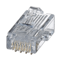 MP588C-p.png Plug RJ45 Cat5e, Para Cable UTP de Calibres 24-26 AWG, Chapado en Oro de 50 micras, Paquete de 100 piezas