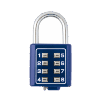 MX2783-p.png Candado Digital de Combinación M35 / No Requiere Llave / Combinación única integrada por 4 dígitos / Color Azul.