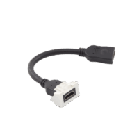 MXHD2.002-p.png Adaptador HDMI con Pigtail Hembra-Hembra, Para vídeo 720, 1080p, 4K UHD Compatible con Faceplates MAX Siemon de 2 salidas, Color Blanco