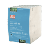 NDR48048-p.png Fuente de Poder Industrial de 480W, salida 48 Vcc, para montaje en riel Din