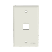 NK1FNIW-p.png Placa de Pared Vertical, Salida Para 1 Puerto Keystone, Color Blanco Mate