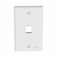 NK1FNWH-p.png Placa de Pared Vertical, Salida Para 1 Puerto Keystone, Color Blanco