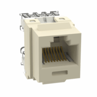 NK688MEI-p.png Conector Jack Estilo 110 (de Impacto), Tipo Keystone, Categoría 6, de 8 posiciones y 8 cables, Color Marfil