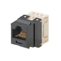 NK688MVL.jpg Conector Jack Estilo 110 (de Impacto), Tipo Keystone, Categoría 6, de 8 posiciones y 8 cables, Color Negro