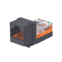 NKNK5E88MBLY.jpg Conector Jack Estilo Leadframe, Tipo Keystone, Categoría 5e, de 8 posiciones y 8 cables, Color Negro