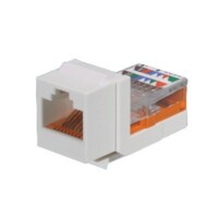 NKNK5E88MEIY.jpg Conector Jack Estilo Leadframe, Tipo Keystone, Categoría 5e, de 8 posiciones y 8 cables, Color Marfil