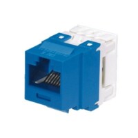 NKNK688MBU.jpg Conector Jack Estilo 110 (de Impacto), Tipo Keystone, Categoría 6, de 8 posiciones y 8 cables, Color Azul