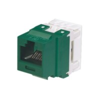 NKNK688MGR.jpg Conector Jack Estilo 110 (de Impacto), Tipo Keystone, Categoría 6, de 8 posiciones y 8 cables, Color Verde