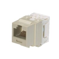 NKNK688MIW-lb.jpg Conector Jack Estilo 110 (de Impacto), Tipo Keystone, Categoría 6, de 8 posiciones y 8 cables, Color Blanco mate