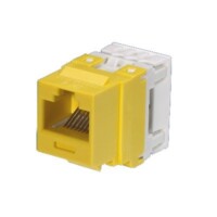 NKNK688MYL.jpg Conector Jack Estilo 110 (de Impacto), Tipo Keystone, Categoría 6, de 8 posiciones y 8 cables, Color Amarillo