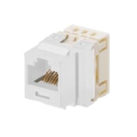 NKP5E88MEI.jpg Conector Jack Estilo 110 (de Impacto), Tipo Keystone, Categoría 5e, de 8 posiciones y 8 cables, Color Marfil