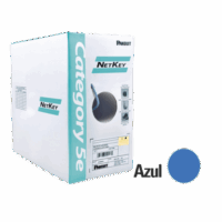 NUC5C04BUCE-p.png Bobina de cable UTP 305 m. de Cobre, NetKey, Azul, Categoría 5e (24 AWG), PVC (CM), de 4 pares