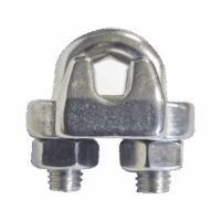 Nudo/ Perro/ Abrazadera Acero Forjado para Cable de 3/16", Acero Inoxidable.
