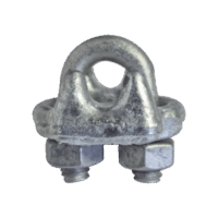 Nudo/ Perro/ Abrazadera Acero Forjado para Cable de 3/8", Galv. por Inmersión en Caliente.