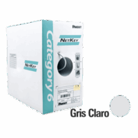 NUR6C04IGC-p.png Bobina de Cable UTP de 305 m. de Cobre, NetKey, Gris Claro, Categoría 6 (24 AWG), 1000Mbps, Riser (CMR), de 4 pares